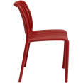 Bistro Dining Chair Plastic Red Indoors & Outdoors - CEWW6076RED