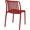Bistro Dining Chair Plastic Red Indoors & Outdoors - CEWW6076RED