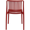 Bistro Dining Chair Plastic Red Indoors & Outdoors - CEWW6076RED