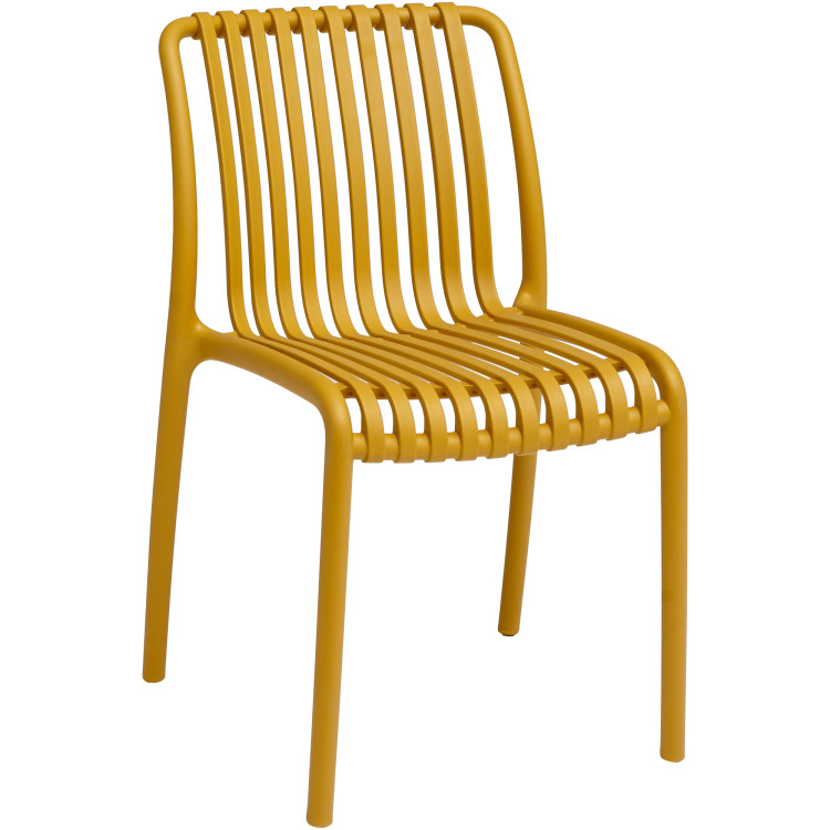 Bistro Dining Chair Plastic Yellow Indoors & Outdoors - CEWW6076YELLOW