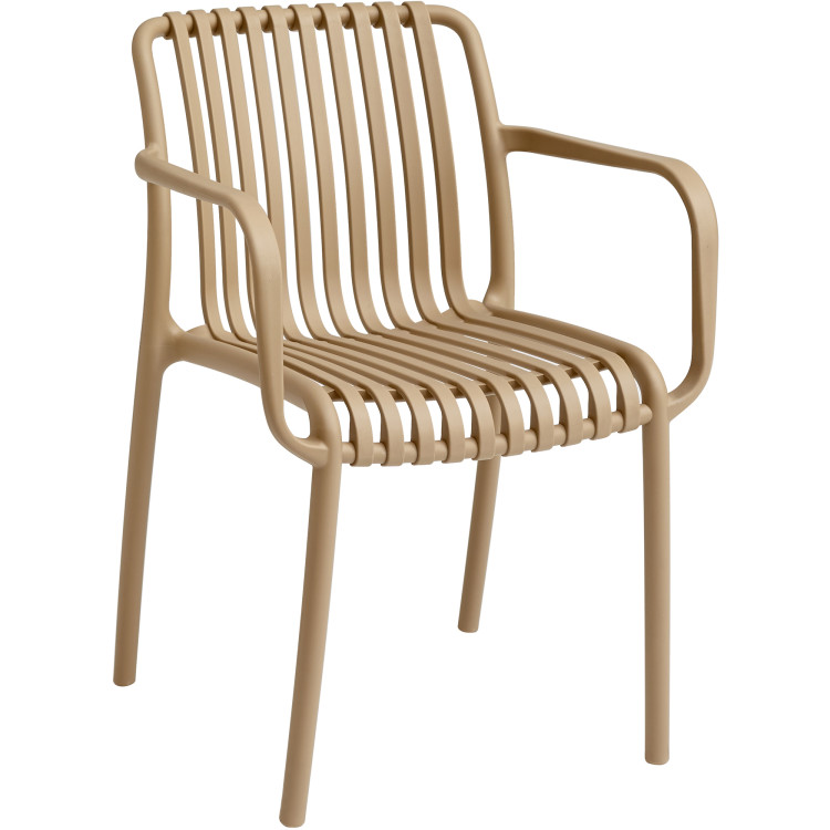 Bistro Dining Chair Plastic Beige Indoors & Outdoors - CEWW6077BEIGE