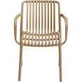Bistro Dining Chair Plastic Beige Indoors & Outdoors - CEWW6077BEIGE