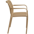 Bistro Dining Chair Plastic Beige Indoors & Outdoors - CEWW6077BEIGE