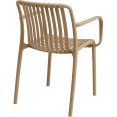 Bistro Dining Chair Plastic Beige Indoors & Outdoors - CEWW6077BEIGE