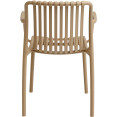 Bistro Dining Chair Plastic Beige Indoors & Outdoors - CEWW6077BEIGE