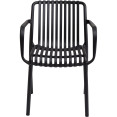 Bistro Dining Chair Plastic Black Indoors & Outdoors - CEWW6077BLACK