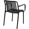 Bistro Dining Chair Plastic Black Indoors & Outdoors - CEWW6077BLACK