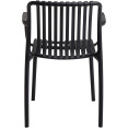 Bistro Dining Chair Plastic Black Indoors & Outdoors - CEWW6077BLACK