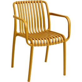 Bistro Dining Chair Plastic Yellow Indoors & Outdoors - CEWW6077YELLOW