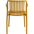Bistro Dining Chair Plastic Yellow Indoors & Outdoors - CEWW6077YELLOW