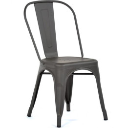 Bistro Dining Chair Steel Dark Grey Indoors - CEWW163G