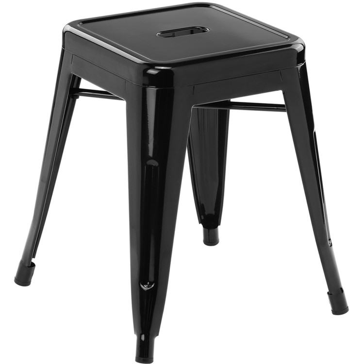Bistro Low Stool Steel Black Indoors - CEHY505