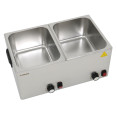 Commercial Hot dog / Sausage Warmer with Hinged Covers 2 x 8 litres | CaterEq CEXDESW8D Commercial Hot dog / Sausage Warmer with Hinged Covers 2 x 8 litres | CaterEq CEXDESW8D
