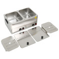 Commercial Hot dog / Sausage Warmer with Hinged Covers 2 x 8 litres | CaterEq CEXDESW8D Commercial Hot dog / Sausage Warmer with Hinged Covers 2 x 8 litres | CaterEq CEXDESW8D