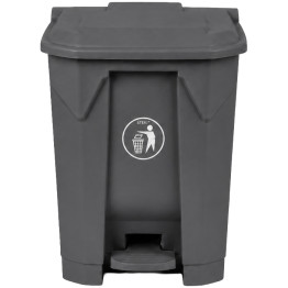 Commercial Pedal Waste Bin 30L Grey HDPE 430 x 402 x 436mm | CaterEq CEXDL30K7GREY