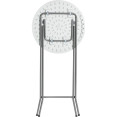 Folding Bar Table White Plastic Ø81cm - CEHQXY81