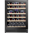Commercial Wine Cooler 6 Shelves 138 Litres 46 Bottles Dual Temperature Zones Compressor Cooling 595x575x820mm Black - CEYC150BG