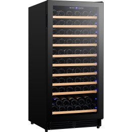 Commercial Wine Cooler 10 Shelves 285 Litres 110 Bottles Single Temperature Zone Compressor Cooling 598x690x1300mm Black - CEYC298AG Commercial Wine Cooler 10 Shelves 285 Litres 110 Bottles Single Temperature Zone Compressor Cooling 598x690x1300mm Black - CEYC298AG