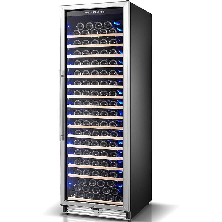 Commercial Wine Cooler 16 Shelves 457 Litres 185 Bottles Single Temperature Zone Compressor Cooling 598x685x1957mm Stainless Steel - CEYC510AS