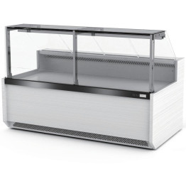 Serve Over Deli Counter Front Straight Glass Front Width 2580mm White - CEYFCSC2580T1WHITE