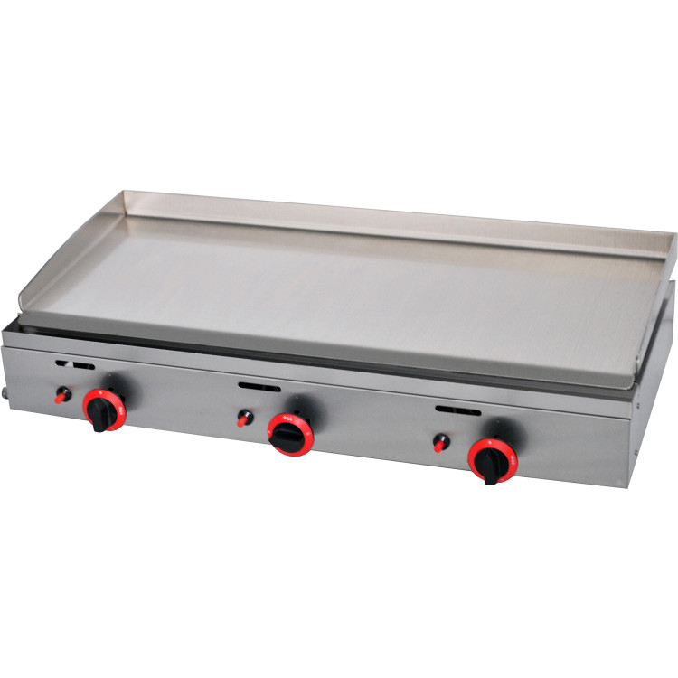 Premium Commercial Gas Griddle Smooth plate 3 burners 9.3kW Countertop - CEYGPL1000 Premium Commercial Gas Griddle Smooth plate 3 burners 9.3kW Countertop - CEYGPL1000