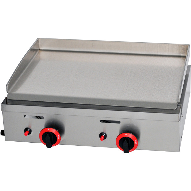 Premium Commercial Gas Griddle Smooth plate 2 burners 5.5kW Countertop - CEYGPL600 Premium Commercial Gas Griddle Smooth plate 2 burners 5.5kW Countertop - CEYGPL600