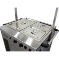 Mobile Bain Marie top Hot Cupboard with Heated Sneeze Guard - CEYH2W