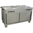 Mobile Bain Marie top Hot Cupboard 1540mm | CaterEq CEHXYH4W1 Mobile Bain Marie top Hot Cupboard 1540mm | CaterEq CEHXYH4W1