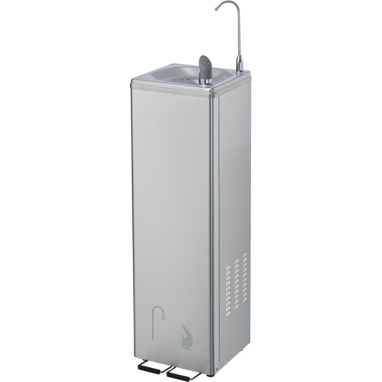 Commercial Stainless Steel Drinking Water Fountain with Foot Pedal Control, Drinking Tap & Bottle Tap - CEYL600C2P