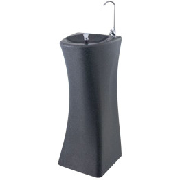 Commercial Drinking Water Fountain with Drinking Tap and Bottle Tap Black - CEYL600P