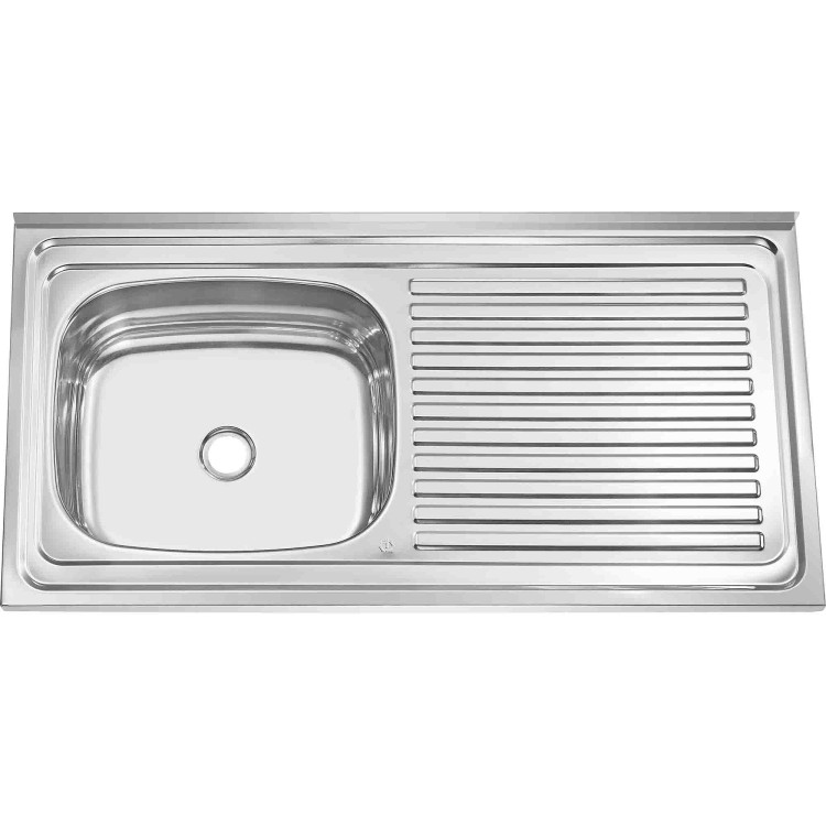 Stainless Steel Sink Single Bowl with Right Drainer 1000x500x150mm | CaterEq CEYNG218 Stainless Steel Sink Single Bowl with Right Drainer 1000x500x150mm | CaterEq CEYNG218
