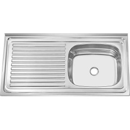 Stainless Steel Sink Single Bowl with Left Drainer 1000x500x150mm | CaterEq CEYNG220