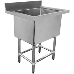 Commercial Pot Wash Sink Stainless steel 1 bowl 770x600x900mm Round legs - CEYSA16077201