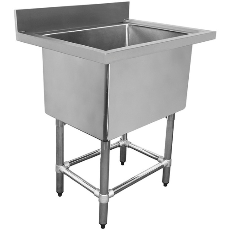 Commercial Pot Wash Sink Stainless steel 1 bowl 770x600x900mm Round legs - CEYSA16077201