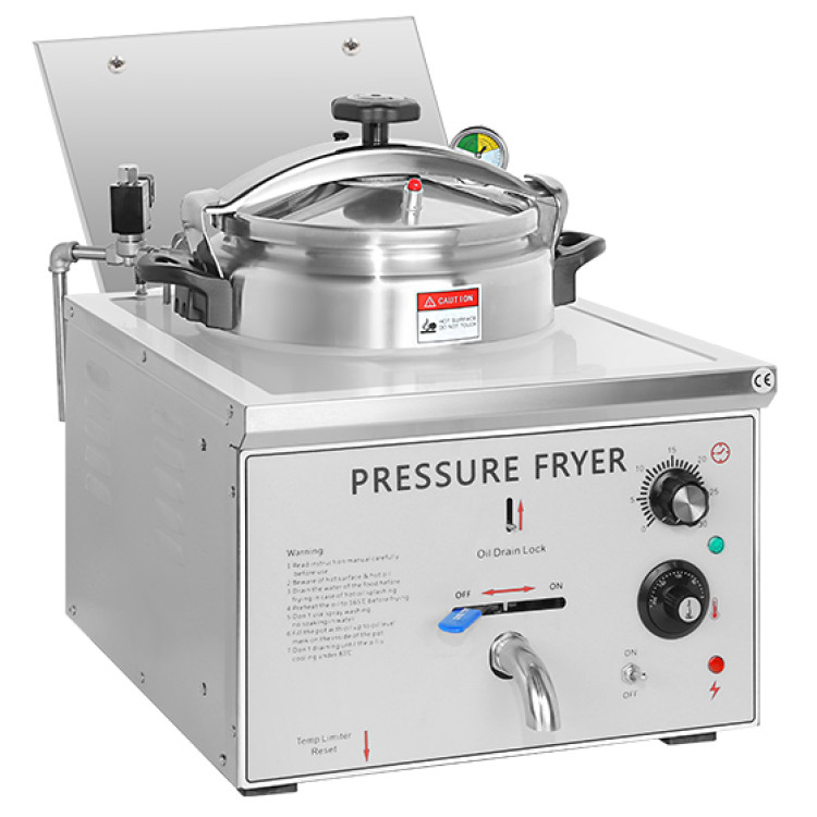 Commercial Pressure Fryer CEYXDT16 Stainless Steel 16L 570x440x520mm | CaterEq CEYXDT16