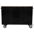 Heavy Duty 48" Steel Rolling Tool Chest with Wooden Worktop 10 Drawers 1369x486x909mm Black | CaterEq CEYZM124 Heavy Duty 48" Steel Rolling Tool Chest with Wooden Worktop 10 Drawers 1369x486x909mm Black | CaterEq CEYZM124