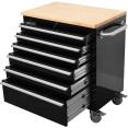 Heavy Duty 30" Steel Rolling Tool Chest with Wooden Worktop 6 Drawers 835x485x877mm Black | CaterEq CEYZM132 Heavy Duty 30" Steel Rolling Tool Chest with Wooden Worktop 6 Drawers 835x485x877mm Black | CaterEq CEYZM132