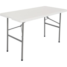 Folding Catering Table 4ft White Plastic - CEHQZ122