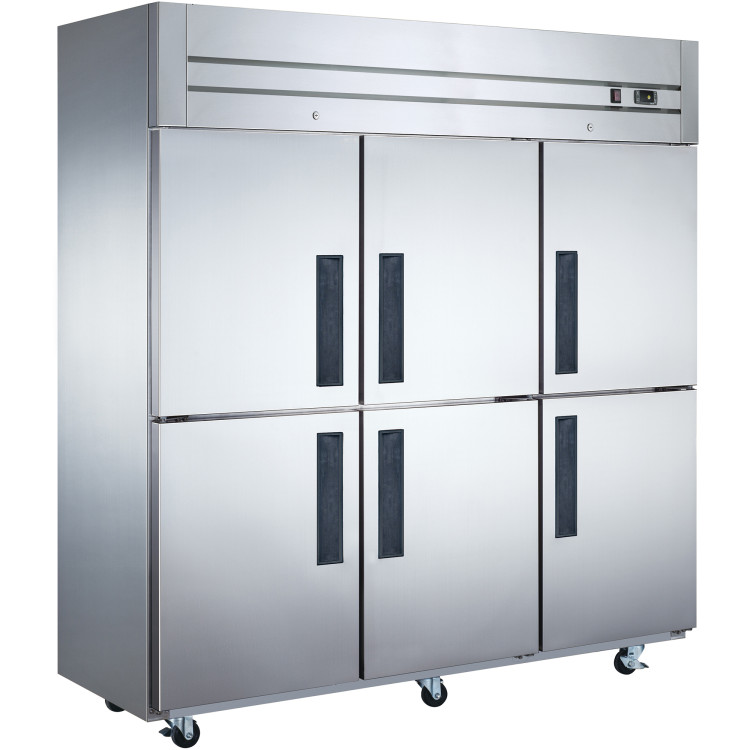Commercial Refrigerator Stainless Steel Upright cabinet 3 split doors 1450 litre net Fan cooling - CEZ16DF Commercial Refrigerator Stainless Steel Upright cabinet 3 split doors 1450 litre net Fan cooling - CEZ16DF