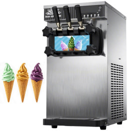 Commercial Countertop Soft Serve Ice Cream Machine 18-20L/H 1300W R290 Twin Flavour | CaterEq CEZBBQL128