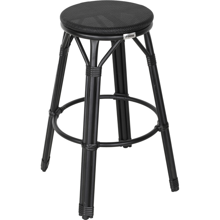 Bistro Teslin Bar Stool Aluminium Black - CEZF3001CBLACK