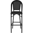 Teslin High Barstool Aluminium Black - CEZF3002CBLACK