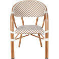 Bistro Teslin Chair Double Tube Aluminium White & Beige - CEZF3004CWOOD