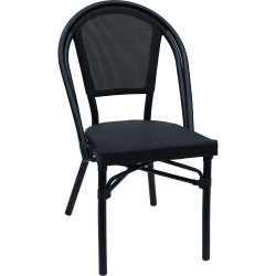 Bistro Teslin Chair Aluminium Black - CEZF3006CBLACK
