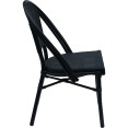 Bistro Teslin Chair Aluminium Black - CEZF3006CBLACK