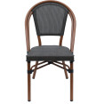 Bistro Teslin Chair Aluminium Brown & Wood - CEZF3006CWOOD