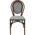 Bistro Teslin Chair Aluminium Beige & Wood - CEZF3007CBEIGEWOOD