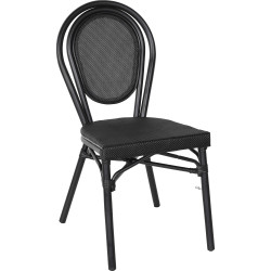 Bistro Teslin Chair Aluminium Black - CEZF3007CBLACK