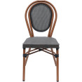 Bistro Teslin Chair Aluminium Brown & Wood - CEZF3007CBROWNWOOD