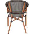Bistro Teslin Chair Double Tube Aluminium Wood finish- CEZF3022CWOOD